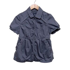 GAP Y2K Short Sleeve Baby Doll Peplum Shirt Jacket. size xs